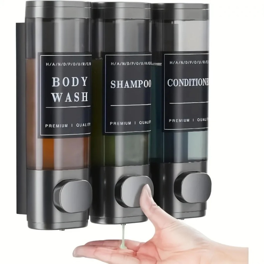 Soap Making Diy Kit - Dispensador Triplo de Parede para Shampoo,