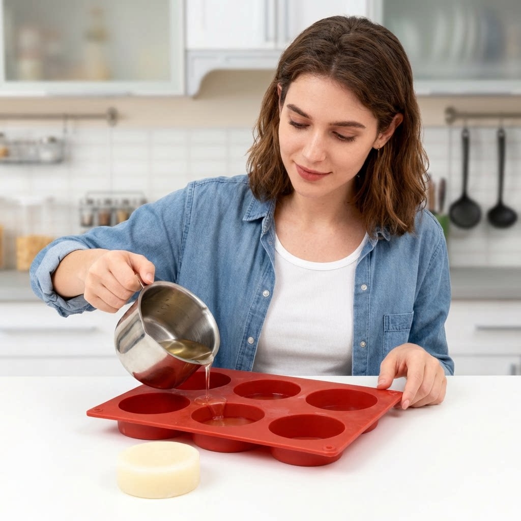 Molde de Silicone Redondo para - Soap Making Instructions avaliação e preço